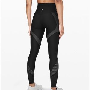 Lululemon Mapped Out HR Tight Blk/Blk 4 NWOT